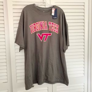 Men’s 3XL Virginia Tech Fanatics brand t-shirt NWT charcoal gray 100% cotton